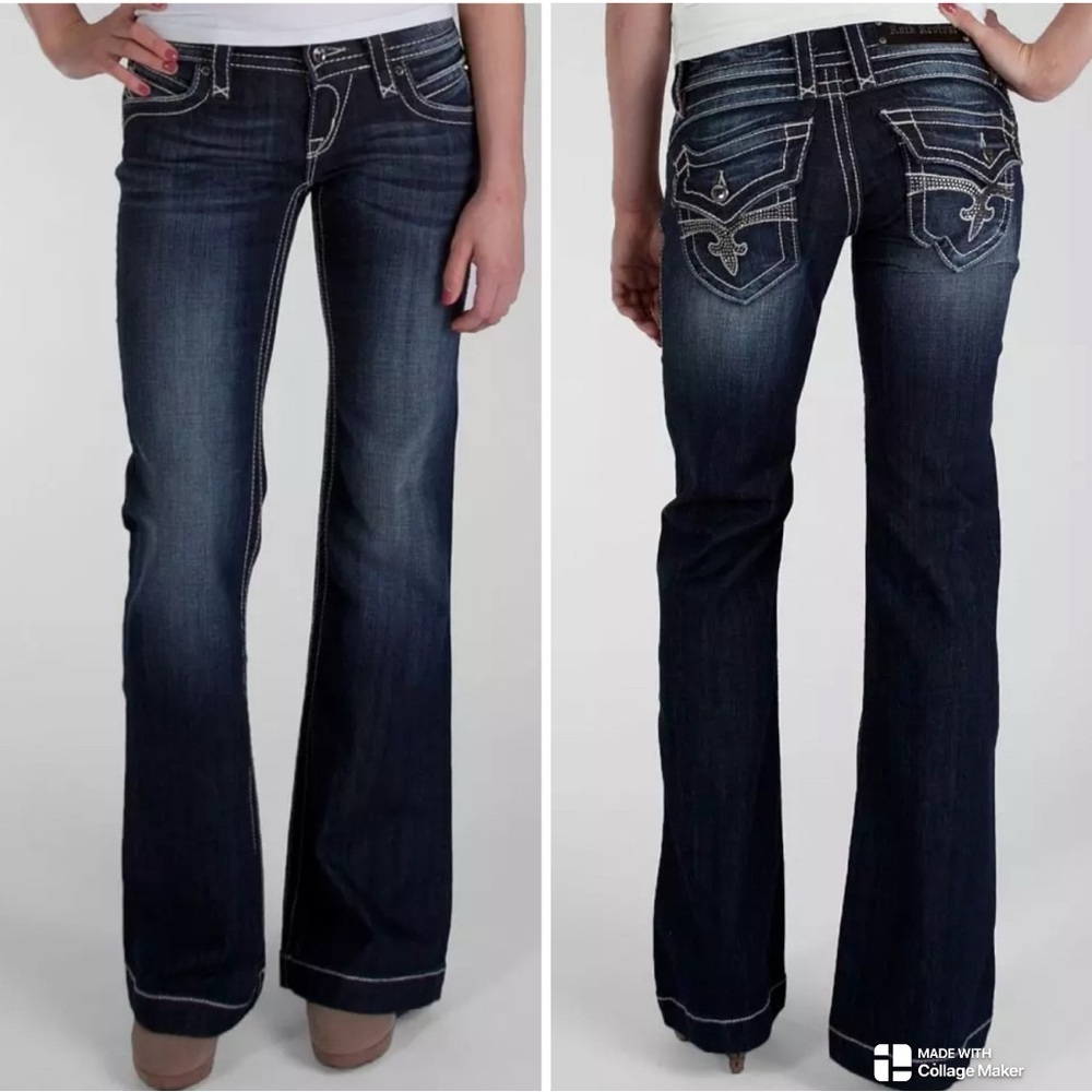 NWOT! Rock Revival Scarlett wide leg low rise 27x34